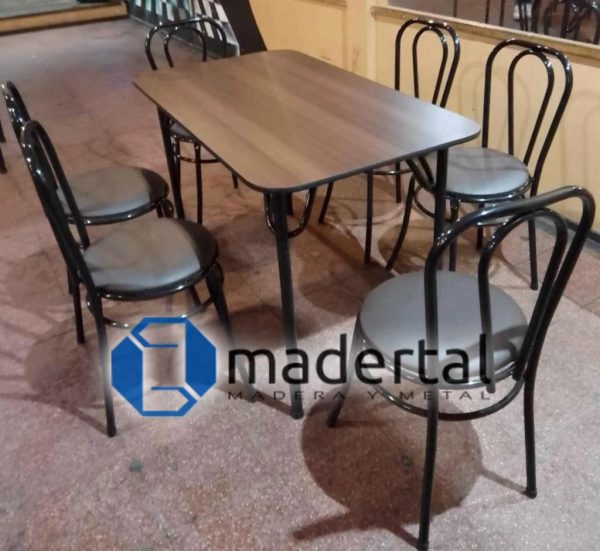 JUEGO DE MESA DE 120X70 +  6 SILLAS VIENA